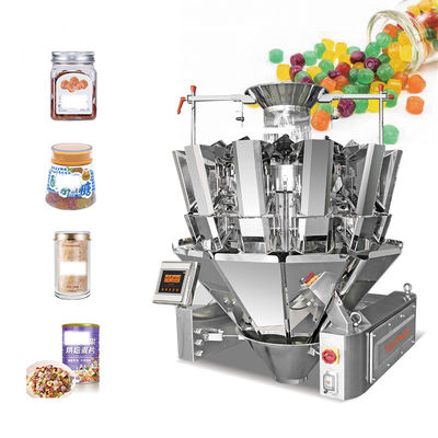 Máquina envasadora de bolsas de plástico con sellado trasero para alimentos inflados: galletas de caramelo, camarones, tiras y snacks