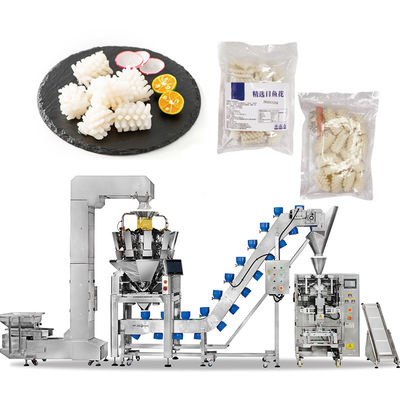 Maquina de embalaje de ensaladas de verduras congeladas prefabricada máquina de cerradura de cremallera automática máquina de llenado prefabricada con bolsa de cremallera congelada