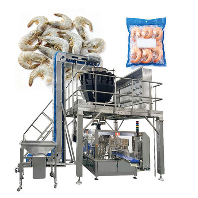 1kg 2kg Pollo Pollo Nuggets alas Carne Prefabricado Bolso Multihead Pesador Peso de pie Bolso Rotativo Relleno de sello Máquina de embalaje