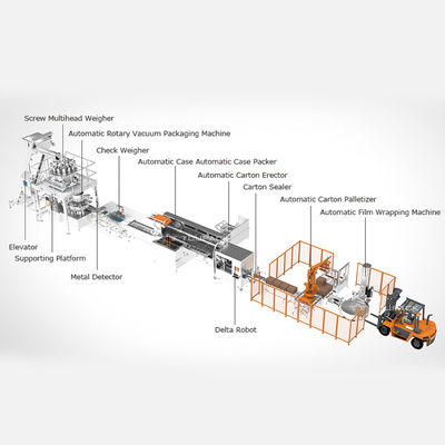 Máquina de embalaje automática de productos alimenticios instantáneos con varias cabezas