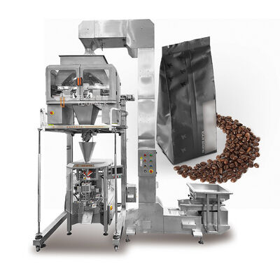 Máquina de embalaje vertical de alta capacidad de bolsas de bocadillos de gránulos de pesaje y llenado Máquina automática de llenado de frijoles