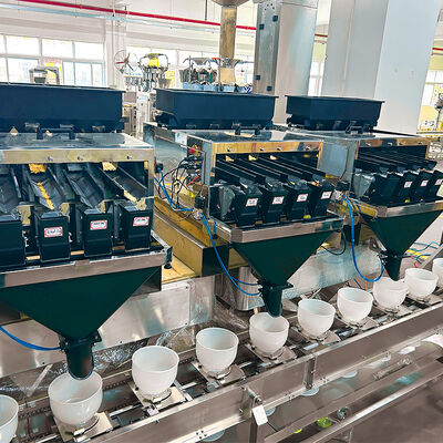 Máquina de embalaje de alimentos para mascotas de alta velocidad Pesadora multicabeza para embalaje de mezcla de bocadillos