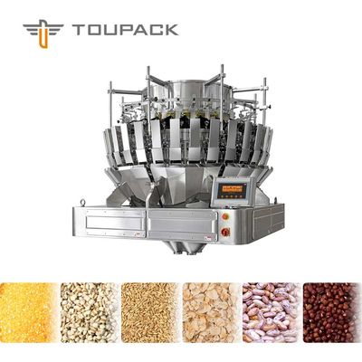 Máquina automática del pesador de la banda transportadora de la Multi-cabeza del cereal de las sojas de los granos que embala