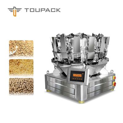 Cereal principal del pesador del acuerdo PLC/MCU 10 Multihead, cereal y pastas de la flexión del maíz, caramelo, semilla, nuez, empaquetadora de la galleta