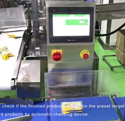 120WPM 100 empaqueta a Min High Speed Check Weigher con el empujador