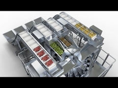 Máquina empacadora con pesadora multicabezal para productos mezclados de fruta deshidratada 4 en 1