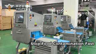 Máquina de inspección por rayos X para productos alimenticios envasados ​​y a granel